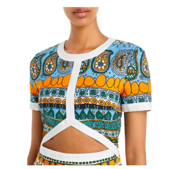 STAUD Mini Perla Cutout Dress Size 0 - Picture 2 of 6